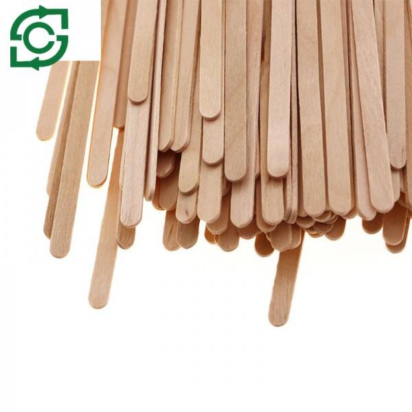 Eco-Friendly Disposable Wooden Coffee Stirrers With Box For Retail Packaging