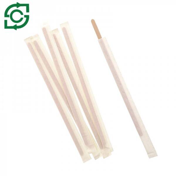 Eco-Friendly Coffee & Drink Wooden Stirrers With Single Wrapped
