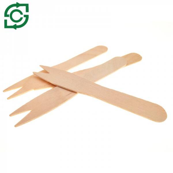 Eco-Friendly Biodegradable Disposable Wooden Fruit Fork For Party Use