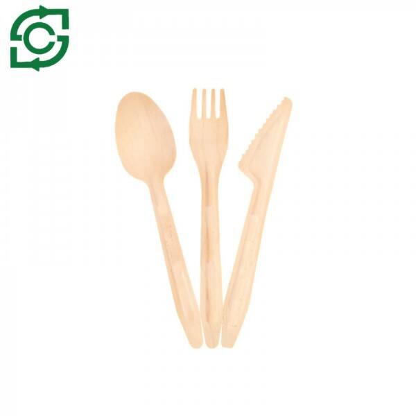 Eco-Friendly Disposable Wooden Cutlery Set-165mm Wooden Cutlery