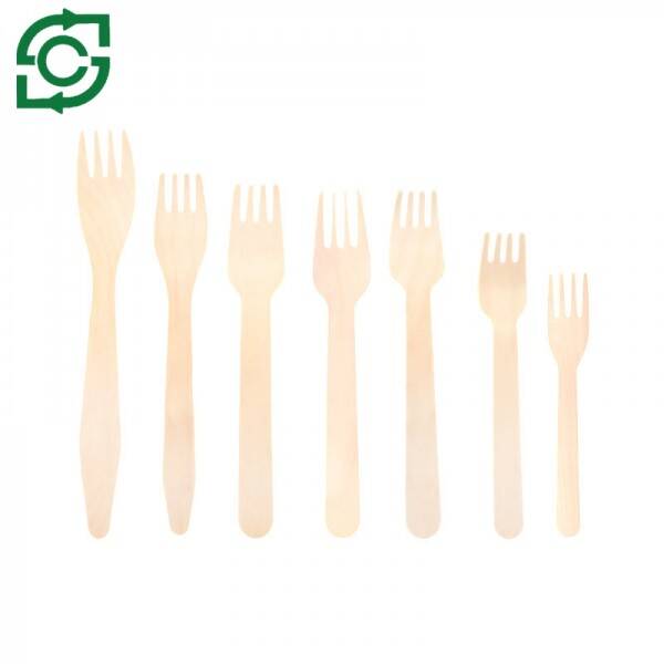 PE Film Shrink Packed Disposable Wooden Cutlery Set Of 24PCS Assorted