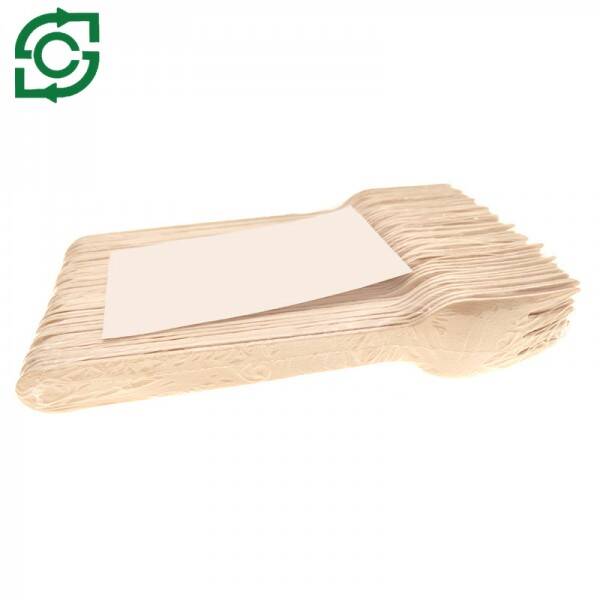 Eco-Friendly Disposable Wooden Cutlery With POF Skrinked Bag