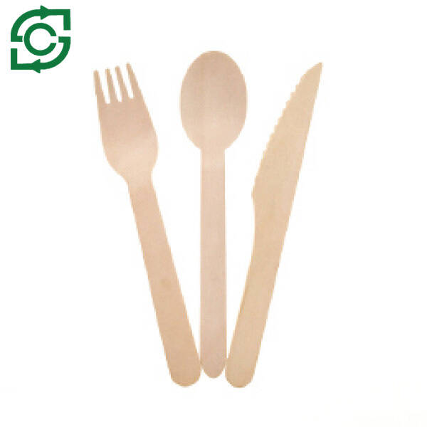 100% Natural Compostable Disposable Wooden Cutlery And Plates