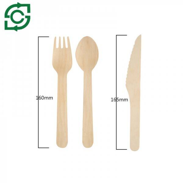 Wooden Cutlery, Birch Material Disposable Wooden Cutlery Set For Restaurants