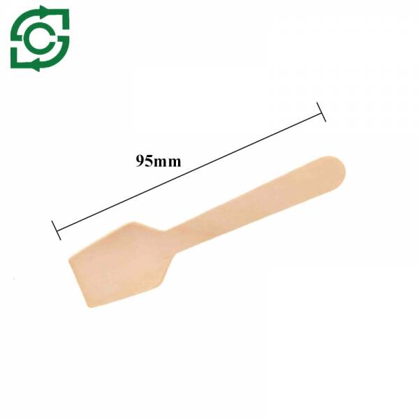 Disposable Flat Wooden Ice Cream Spoons, Flat Ice Cream Spoon Used In Restaurants