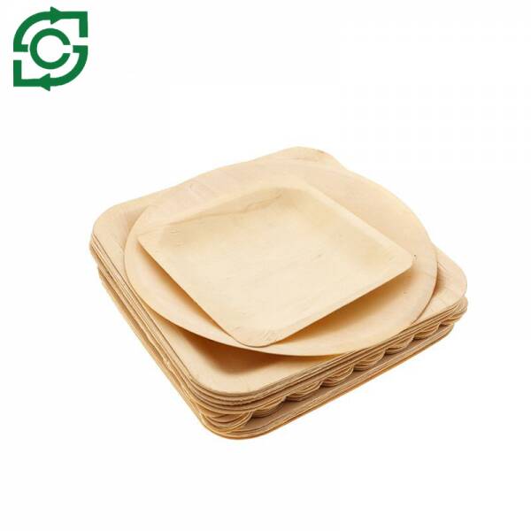 Disposable Biodegradable Wooden Cutlery, Natural Birch Wood Plates For Camping