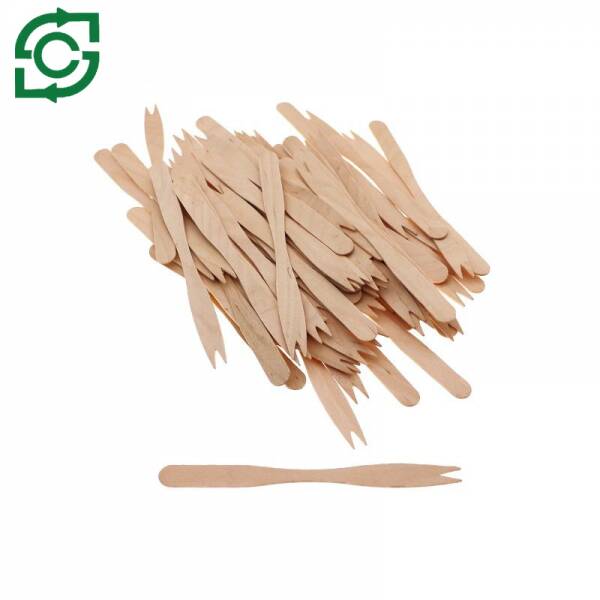 Biodegradable Wooden Fruit Fork, Fruit Fork Used In BBQ /Kitchen /Party